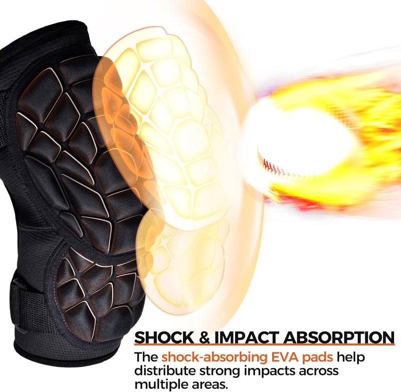 COOLOMG Batter's Baseball Elbow Guard for Youth Adult, Protective Arm Pads with Adjustable Straps for Softball Lacrosse, Single - Image 3